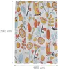 Relaxdays Duschvorhang mit Eulen, Bad Vorhang 180x200, Produktbild-Vorschau 4