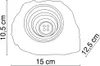 A line drawing of a solar light with dimensions indicated. Produktbild-Vorschau