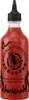 A bottle of Sriracha Blackout sauce. Produktbild-Vorschau