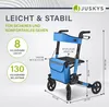 Juskys Rollator Vital faltbar, leicht, höhenverstellbar - Produktbild-Vorschau 2