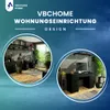 VBChome Schreibtisch 130 x 50 x 76 cm Schwarz Schreibtisch Produktbild-Vorschau 7