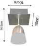 Lampa sufitowa LED SX8228-01B 1x5W nikiel mat, białe szkło, Podgląd zdjęcia produktu 6