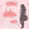 2 in 1 Kinder Schminktisch mit Hocker und Abnehmbarer Produktbild-Vorschau 7