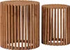 vidaXL Handgefertigtes Beistelltisch-Set 2 stk. Teakbraun Produktbild-Vorschau 8