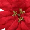 Weihnachtsstern Samt - Blume auf Clip 16cm rot Produktbild-Vorschau 3
