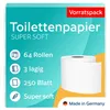 64 Rollen Toilettenpapier 3-lagig – 250 Blatt pro Rolle – Produktbild-Vorschau 1
