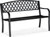 relaxdays Banc de jardin 10026115_0 noir métal 127,5 cm Voir les images du produit 1