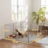 PawHut Welpenauslauf 80 cm Hoch, 8-TLG Hundelaufstall Produktbild-Vorschau 3
