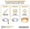 MONZANA® Plafonnier moderne 40W rond 30 cm 1 flamme E27 Voir les images du produit 3