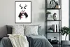 MuchoWow® Gerahmtes Poster Panda - Geweih - Halstuch - Herz Produktbild-Vorschau 2