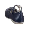 A single navy blue ballerina shoe shown from a rear-diagonal angle against a white background. Voir les images du produit