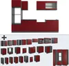 Küchenzeile Vicco R-Line Rot/Anthrazit 300 cm J-Shape, mit Produktbild-Vorschau 6
