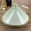 Tajine Steingut hellgrün Schale mit Deckel Ofenform Produktbild-Vorschau 5