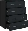 vidaXL Commode avec 4 tiroirs 60×30,5×71 cm Noir Voir les images du produit 2