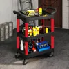Wózek warsztatowy HOMCOM z 3 półkami i uchwytem do garażu Podgląd zdjęcia produktu 8