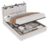 Letto imbottito 140x200 cm con vano contenitore idraulico, Anteprima dell’immagine prodotto 9