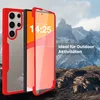 A smartphone case is displayed in front of a mountainous landscape. Produktbild-Vorschau