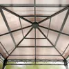 The image shows the underside of a gazebo roof, focusing on the structural elements and the translucent panels. Podgląd zdjęcia produktu