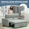 HOMCOM Schlafsofa, 2-Sitzer Sofa mit Schlaffunktion, Produktbild-Vorschau 6
