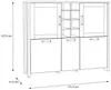 Highboard Vitrine CLIF 5-trg. Optik Old Wood Vintage von Forte Produktbild-Vorschau
