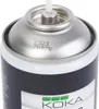 Close-up of the top of a spray can, showing the nozzle and some printed text and a logo. Produktbild-Vorschau