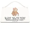 Mr. & Mrs. Panda Schild Restauratorin Herz DIN A6 - Weiß - Produktbild-Vorschau 3