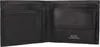 An open black leather wallet showing the interior compartments. Voir les images du produit