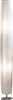 A tall, slender floor lamp with a pleated, white lampshade and a silver base and stem. Produktbild-Vorschau