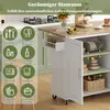 Mobilní kuchyňský stůl z dubového dřeva 137 x 43 (76) x 92 Náhled obrázku produktu 4