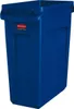 Rubbermaid Abfallbehälter Slim Jim mit Lüftungskanälen blau Produktbild-Vorschau 1