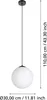 EGLO Hängelampe Rondo, Pendelleuchte Esstisch, Deckenlampe Produktbild-Vorschau 2
