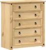 vidaXL Komoda  80x40x89 cm z masívneho borovicového dreva Náhľad obrázku produktu 1