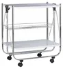 Relaxdays Servierwagen klappbar Weiß, 4 Rollen, Metall, 2 Produktbild-Vorschau 9