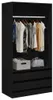 vidaXL Kleiderschrank Schwarz 100x50x200 cm Holzwerkstoff Produktbild-Vorschau 3