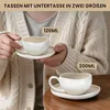 HOMELUX Tassen Set 6er mit Untertassen 120 ml Kaffeetassen Produktbild-Vorschau 5