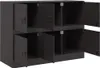 vidaXL Příborník černý 99x39x73 cm ocelový Náhled obrázku produktu 7