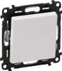 A close-up of a white light switch with its black mounting frame. Anteprima dell’immagine prodotto
