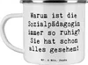 Mr. & Mrs. Panda Pott Spruch Sozialpädagogin Ruhe - Weiß - Produktbild-Vorschau 1