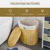 HOMCOM Wäschekorb aus Weide Weidenrute geflochten Produktbild-Vorschau 4