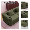 Modulares Sofa 2-Sitzer Cord,Klappbar & Ausziehbar als Produktbild-Vorschau 4