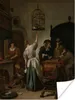 MuchoWow® Poster Der Papageienkäfig - Jan Steen 120x160 cm Produktbild-Vorschau 1