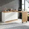 Scrivania angolare 2-in-1 Merax con 6 cassetti su ruote Anteprima dell’immagine prodotto 1