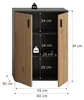 Mone Badschrank 2 Türen Eiche Nachbildung, dunkelgrau. Produktbild-Vorschau 10