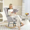 HOMCOM Sedia a dondolo, sedia a dondolo con braccioli, look Anteprima dell’immagine prodotto 2