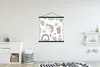 MuchoWow® Textilposter Schnittmuster - Einhorn - Kinder - Produktbild-Vorschau 2