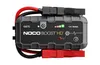 A portable car battery jump starter with cables attached. Produktbild-Vorschau