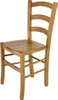 A wooden chair with a ladder back design. Produktbild-Vorschau