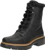 A studio shot of a black boot. Voir les images du produit