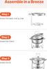 Chafing Dish Set Buffet Speisenwärmer Edelstahl 4,7L 2 Stk. Produktbild-Vorschau 5