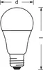A diagram of an LED light bulb with dimensions indicated. Produktbild-Vorschau